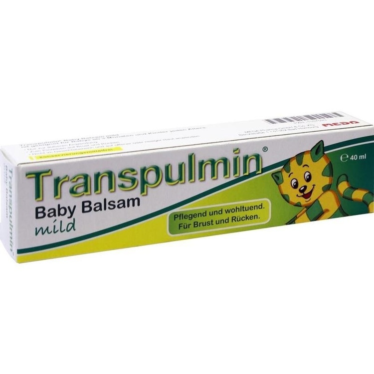 Transpulmin Baby Balsam mild - Hỗ trợ điều trị cảm lạnh cho trẻ em từ 3 tháng tuổi trở lên