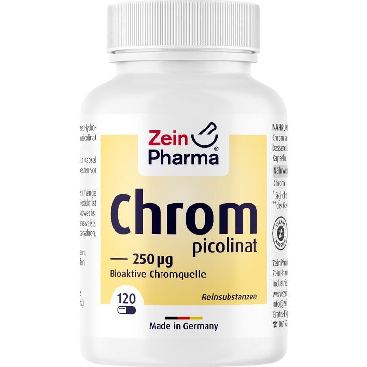 ZeinPharma® Chromium Picolinate Capsules 250 µg - Hỗ trợ cân bằng đường huyết và tăng cường sức khỏe