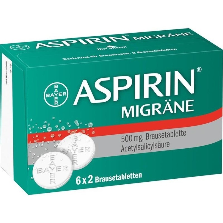 Aspirin® Migräne Brausetabletten - Thuốc đau nửa đầu cho người từ 16 tuổi