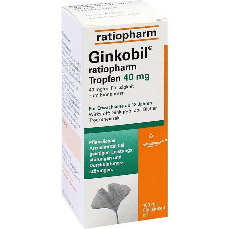 Ginkobil® ratiopharm Tropfen 40 mg - Thuốc tuần hoàn máu não, cải thiện trí nhớ