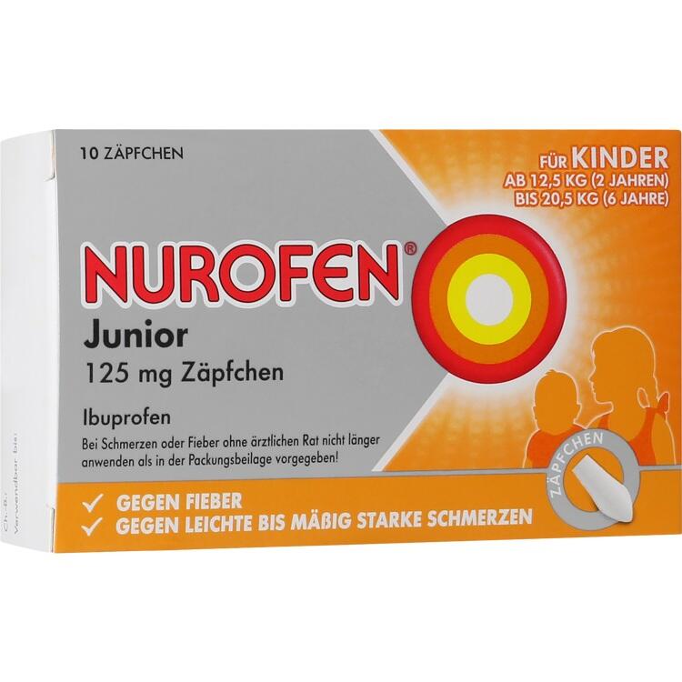 NUROFEN® Junior 125 mg Zäpfchen - Thuốc đạn giúp giảm đau, hạ sốt dành cho trẻ em từ 2 tuổi trở lên