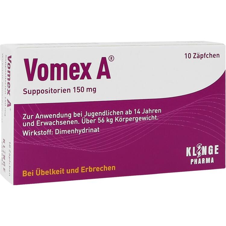 Vomex A® Suppositorien 50 mg - Thuốc đặt chống nôn từ 14 tuổi trở lên