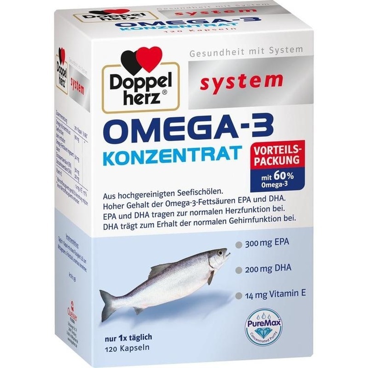 Doppelherz® OMEGA-3 Konzentrat - Hỗ trợ sức khoẻ tim mạch và não bộ