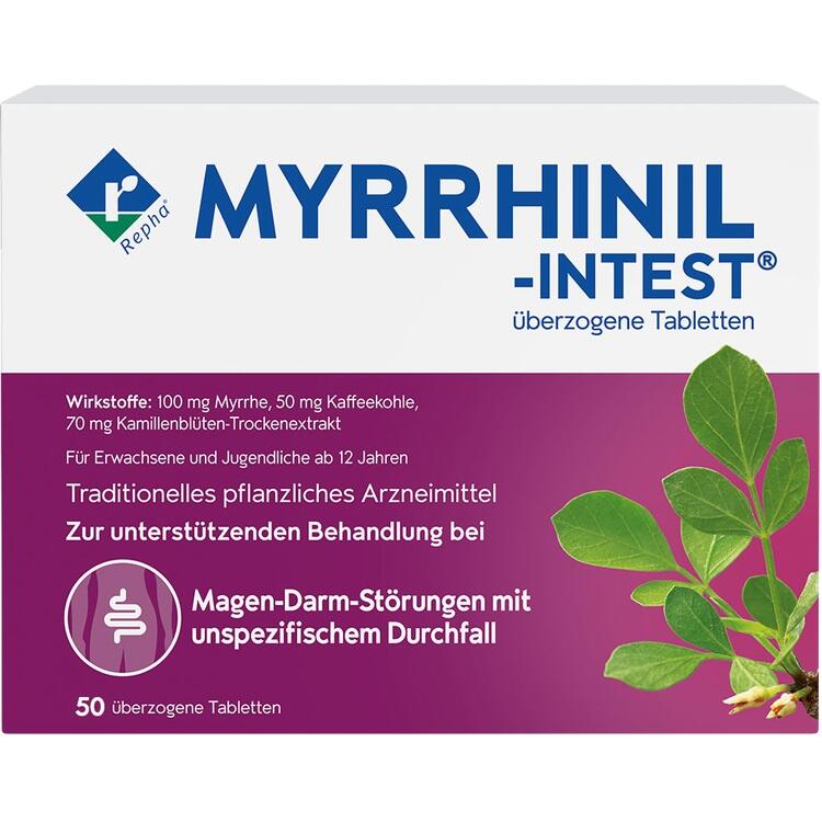MYRRHINIL-INTEST® - Thuốc bảo vệ niêm mạc ruột, giảm tiêu chảy, đầy hơi và co thắt nhẹ
