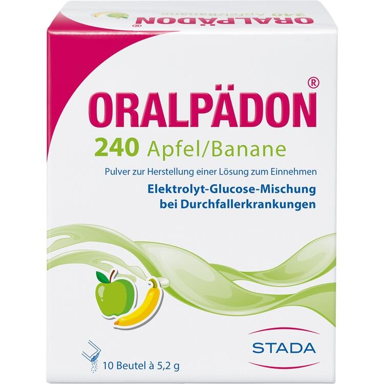Oralpädon® 240 Apfel-Banane - Thuốc bù nước và điện giải do tiêu chảy vị táo chuối