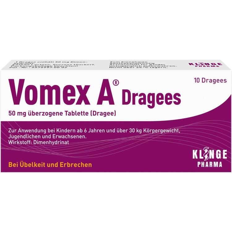 Vomex A® Dragees - Thuốc chống buồn nôn và nôn cho người lớn và trẻ từ 6 tuổi